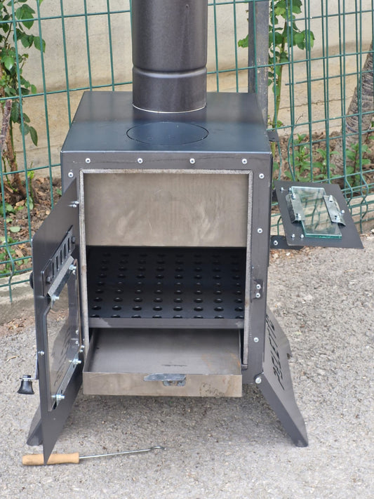 Kamp Sobası – Taşınabilir Odunlu Isıtıcı & Mangal | Outdoor Camping