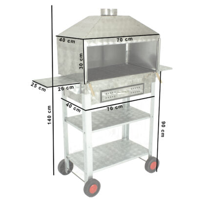 Davlumbazlı Bacalı  Mangal bbq barbekü aileye uygun kaliteli hesaplı 70 x 40